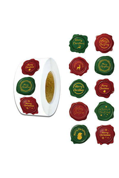 Choice 500 قطعة من ملصقات لفافات ختم الكريسماس، ملصقات تسميات مغلفات رائعة لع...