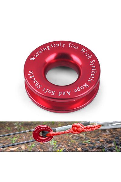 Choice Red Winch Snatch Recovery Ring For Soft Shackle Atv Utv Rcovery 41000 Lb Trucks Loop Snatch Block Of