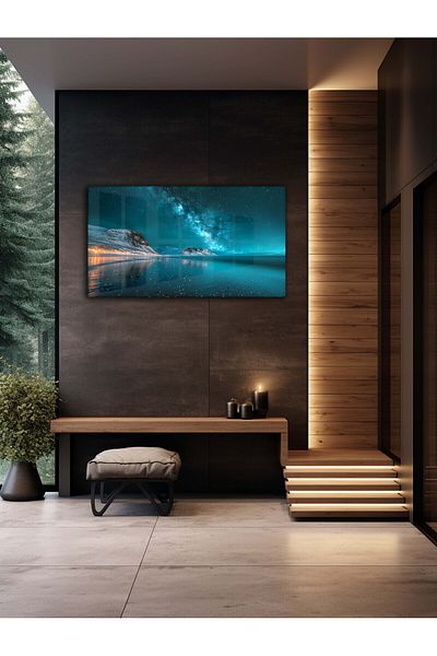 Hagen Tablou din sticlă de calitate premium Tablouri mari de perete Tablouri decorative abstracte pentru salon de peisaj modern