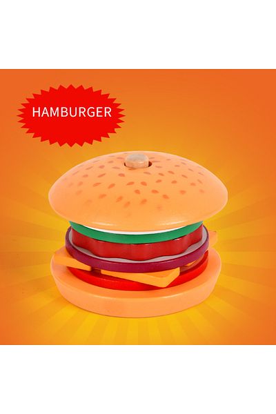 Choice Hamburger Montessori Toy For Kids,wooden Hamburger Sandwich French Fries Sorting Stacking Toys, Pres
