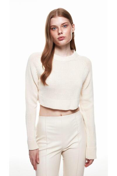 Quzu Crop Knitwear Sweater