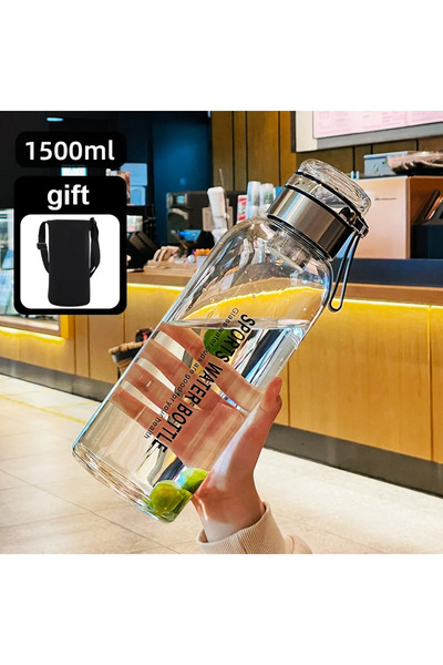 Choice زجاجة مياه زجاجية شفافة بسعة كبيرة 750-2000 مل و1500 مل وكوب عصير حليب...