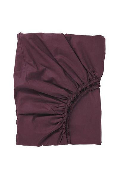IKEA - Ullvide, Fitted Sheet, Crimson, 120X200 cm