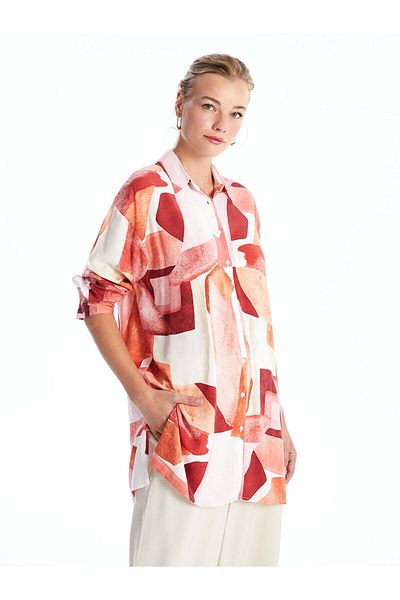 LC Waikiki Patterned Oversize Women's Shirt Tunic