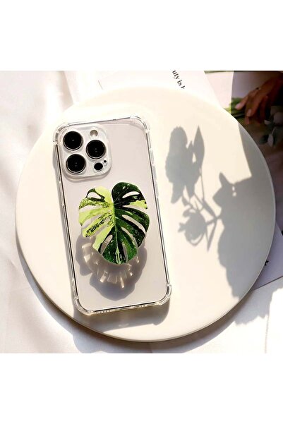 Choice حامل هاتف على شكل نبات الأميرة الوردي H003 مزود بمقبس قابل للطي مع دعم...