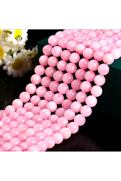 SESİKA HOBİ Orijinal Doğal Taş A Kalite Pembe Kuvars 8 Mm 1 Dizi Ortalama 47 ...