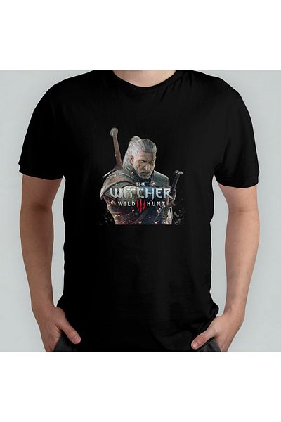 Pixxa Witcher 3 Wild Hunt - Μπλουζάκι από 100% βαμβακερό λαιμόκοψη μοντέλο 2