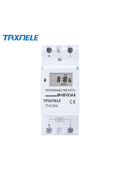 Choice1 30A 220V نوع جديد Din Rail 2 سلك مفتاح توقيت رقمي قابل للبرمجة أسبوعيًا لمدة 7 أيام للتحكم في المؤقت