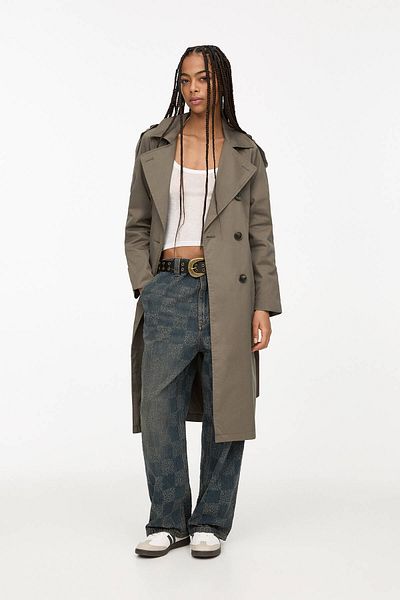 Pull & Bear Belted trench coat