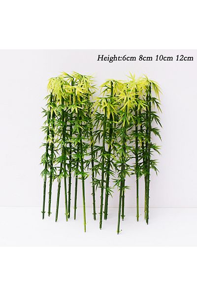 Choice 12cm 5pcs Miniature Bamboo Tree Plastic Model Kit Micro Landscape Diorama Materials Sand Table Model