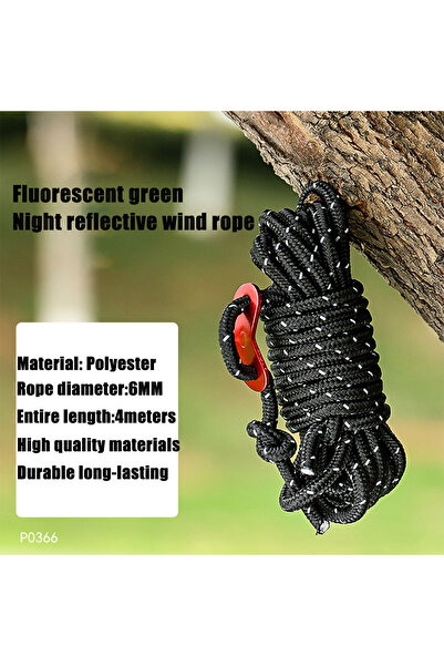Choice حبل تسلق الصخور 6 مم بطول 4 أمتار، حبل إنقاذ آمن للتسلق في الهواء الطل...