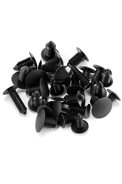 Choice black 30pcs Car Fender Bumper Push Pin Clip Black Universal Rivet Plas...