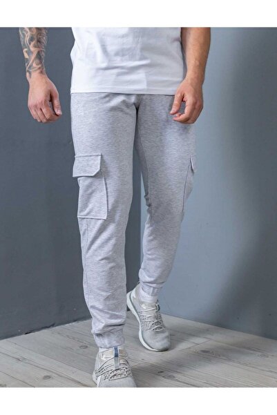 THE WHITE Γκρι ανδρικό φούτερ Cargo Pocket από καουτσούκ