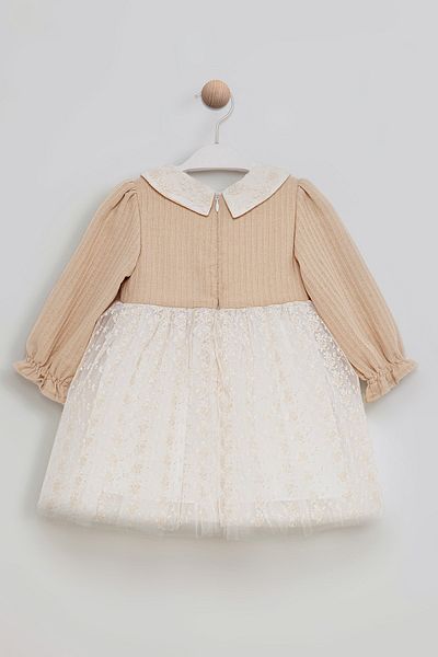 Bombili Tulle and Lace Detail Pocket Bolero Special Occasion Baby Girl Dress