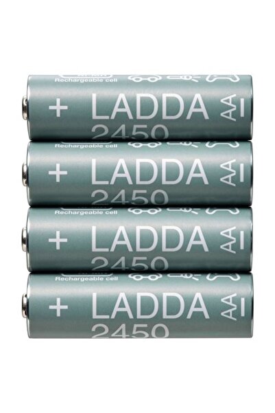 IKEA - LADDA, şarj edilebilir pil, yeşil-beyaz, HR6 AA 1.2V