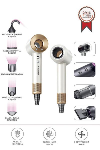 Torima H5 White Powerful Hair Dryer Hair Styler