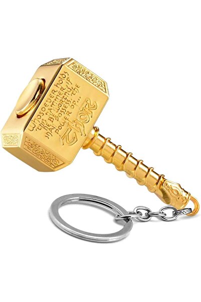 TOYFEST Μπρελόκ από κίτρινο χρυσό με μεταλλική φιγούρα σφυριού Θορ - Το σφυρί...