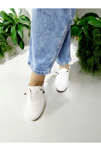 GokceKundura06 Women's Elastic Emblem Non-Slip Sole Sports Ballerina Shoes