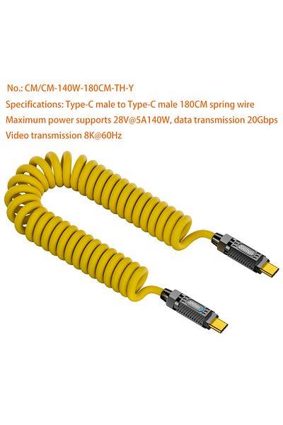 DIXSG كابل USB C Cm180cmyh-y كابل بيانات محمول 140 واط كابل توصيل الطاقة للشحن السريع ونقل البيانات