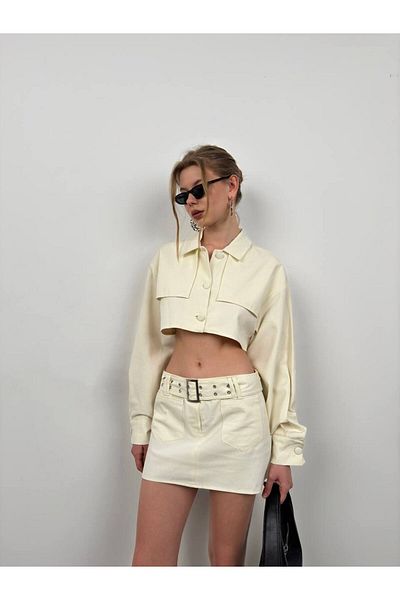 The Koolie Crop Jacket Skirt Suit