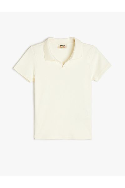 Koton Βαμβακερό κοντομάνικο μπλουζάκι Basic Polo γιακά