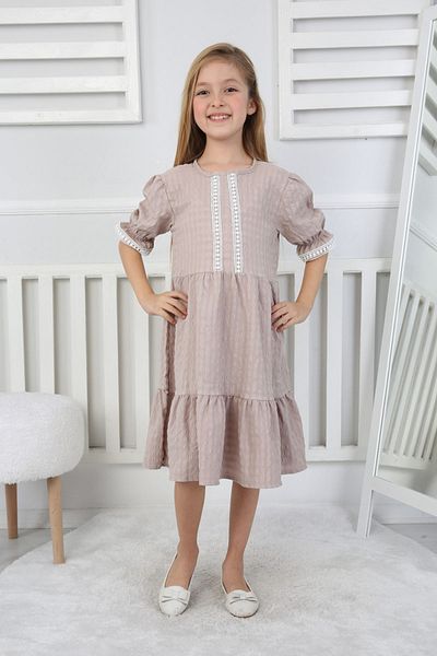 My Kids Wear فستان بناتي من القماش القطني