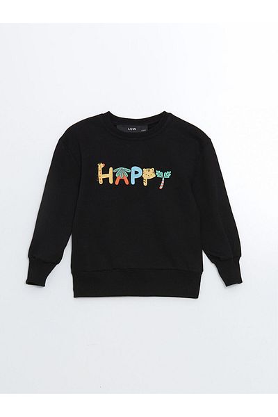 LC Waikiki Lcw Crew Neck Printed Baby Girl Sweatshirt Fast Fashion