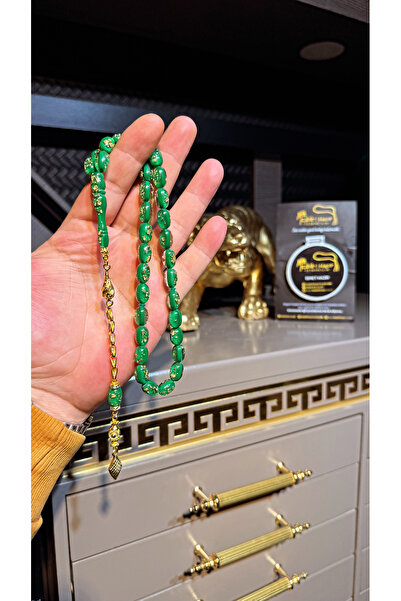 Tesbih-i Hazır Tesbihçilik 24 Ayar Altın Parçacıklı 14 Ayar Altın Kaplama Püs...