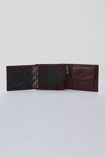 DERKON Genuine Leather Useful Coin Purse Wallet