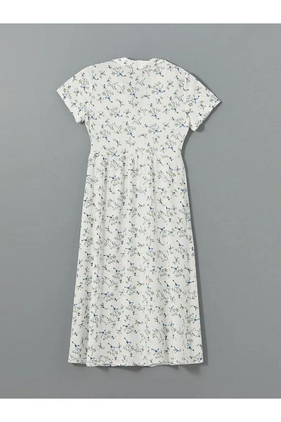 LC Waikiki Xside White Floral Women's Shirt Dress