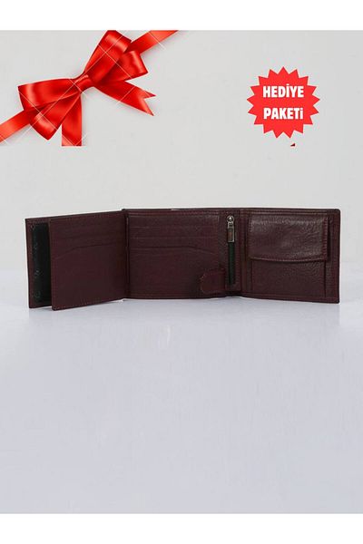 DERKON Genuine Leather Useful Coin Purse Wallet