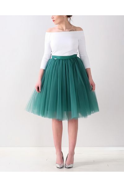 HSNLİFE Roșu Claret 3 straturi 65 cm Lungime Tutu umflat Fusta femeie Fusta din tul Fusta Baby Showerr