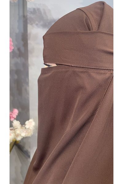 Emine Tesettür Σετ πέπλο σουφλέ Ferace Bitter Brown (ΣΕΤ ΤΡΙΩΝ ΤΕΜΑΧΙΩΝ)