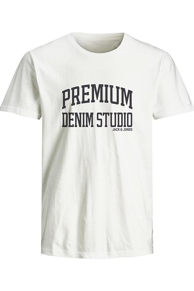 Jack & Jones JPRBLUTIMMY SS - Λευκό μπλουζάκι με λαιμόκοψη