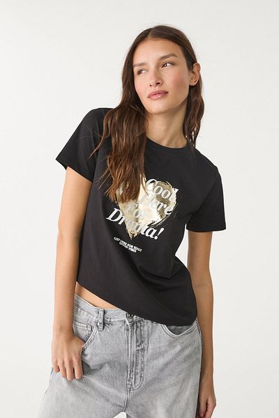 Stradivarius Metallic printed T-shirt