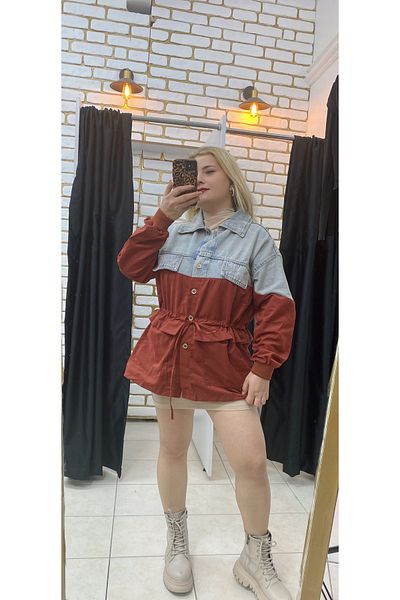 TUBA TOPTAŞ Denim Detail Tunic Jacket