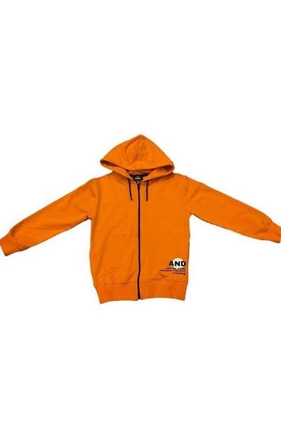 Zekids Boy's Hooded Zippered Cotton Cardigan