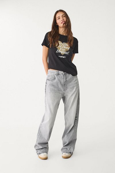 Stradivarius Metallic printed T-shirt