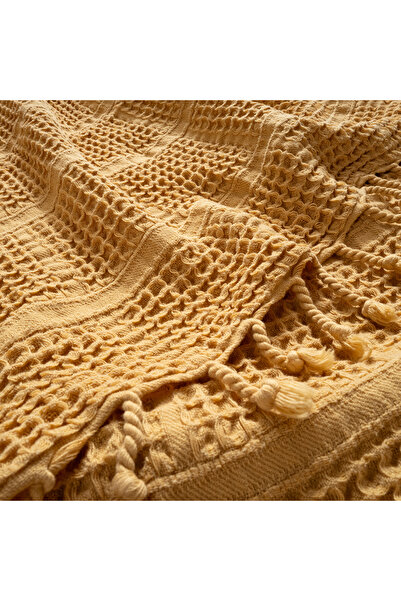 Zsa Zsa Zsu Solıd Çift Kişilik Pamuk Pike 200x220 Cm Sarı