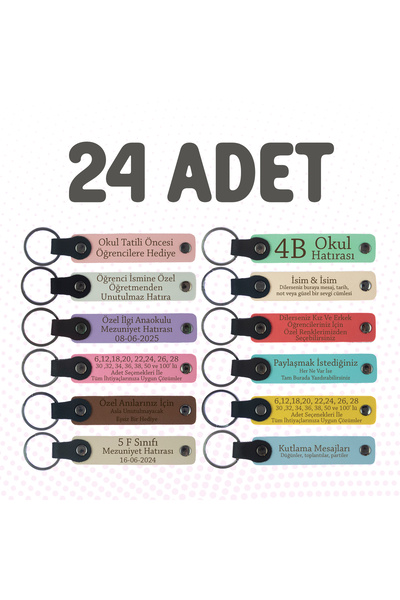 Miaju Set of 24 Designed with Teacher's Message, Educational Year Memory Spec...