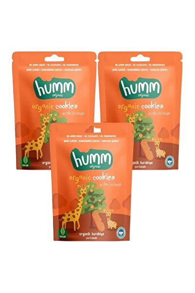 Humm Organic Organik Portakallı Kurabiye 3 x 55 Gr