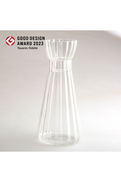 Amentes Kabana Şeffaf Başucu Sürahisi