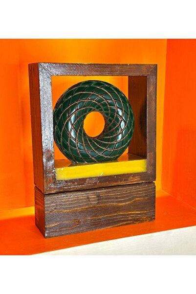 Quantu Torus Ahşap torus, 16cm torus ahşap tasarımıyla minimal heykel