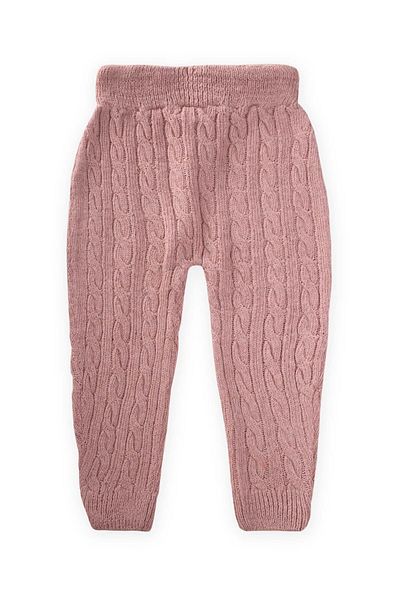 Cigit 1-5 Years Powder Pink Hair Knitted Knitwear Trousers