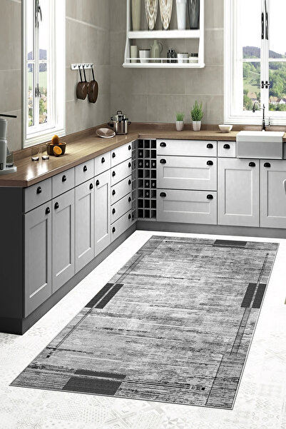Hevia Home Kaymaz Taban Yıkanabilir Dijital Baskı Mutfak Halısı Halı Yolluk