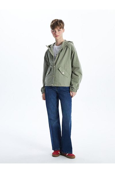 LC Waikiki Γυναικεία καμπαρντίνα XSIDE με κουκούλα ίσια oversize