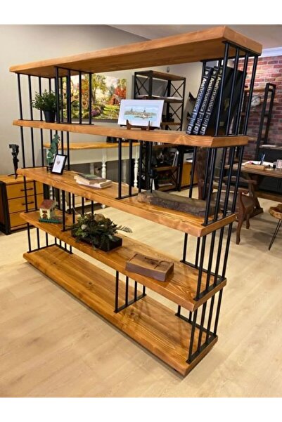 Mirapet mira ahşap Demir Ayaklı Kitaplık