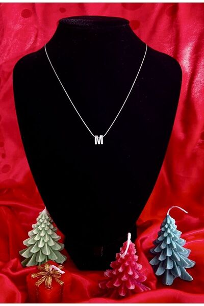 Inochis ChicPaws Gümüş Renkli Çelik Harf Kolye M Harfi