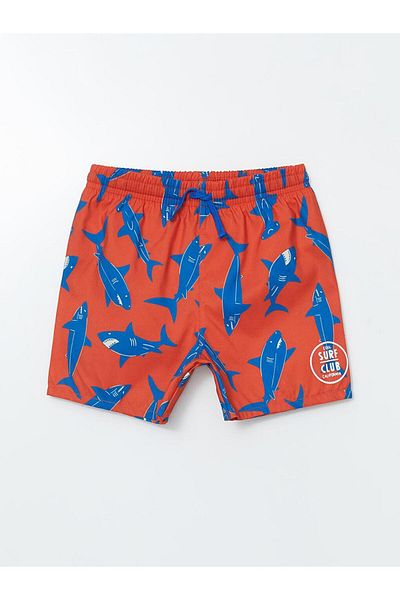 LC Waikiki LCW Kids Elastic Waist Printed Boys' Swim Shorts