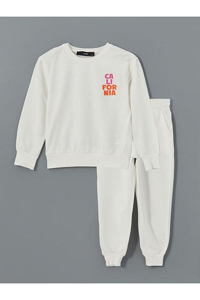 LC Waikiki Lcw Crew Neck Girl's Tracksuit Set
